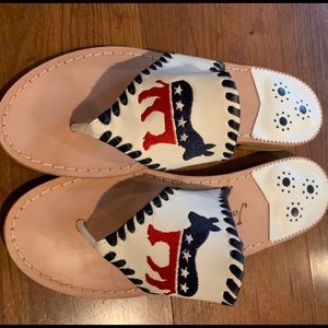 New w/o tags Jack Rogers Patriotic sandals.
